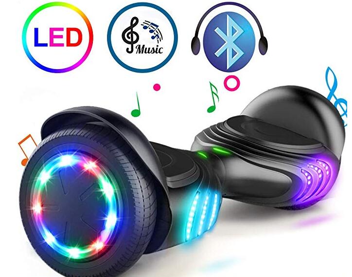 TOMOLOO Hoverboard with Bluetooth and LED Lights